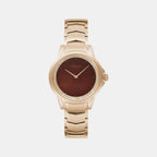 Obaku Round Brown Analog watch