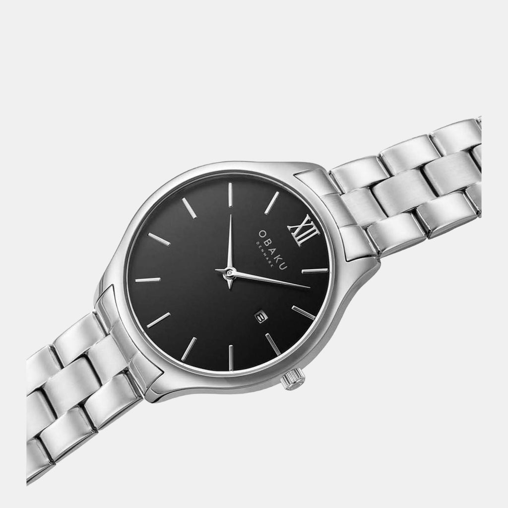 Obaku Men Round Black watch
