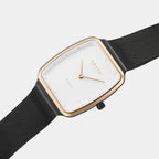 Obaku Women Round Silver watch