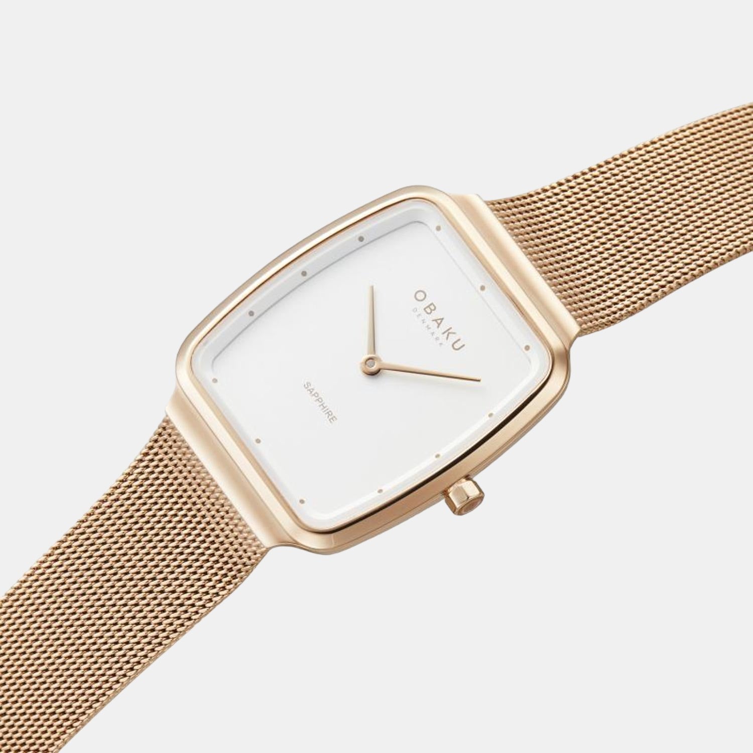 Obaku Women Round Silver watch