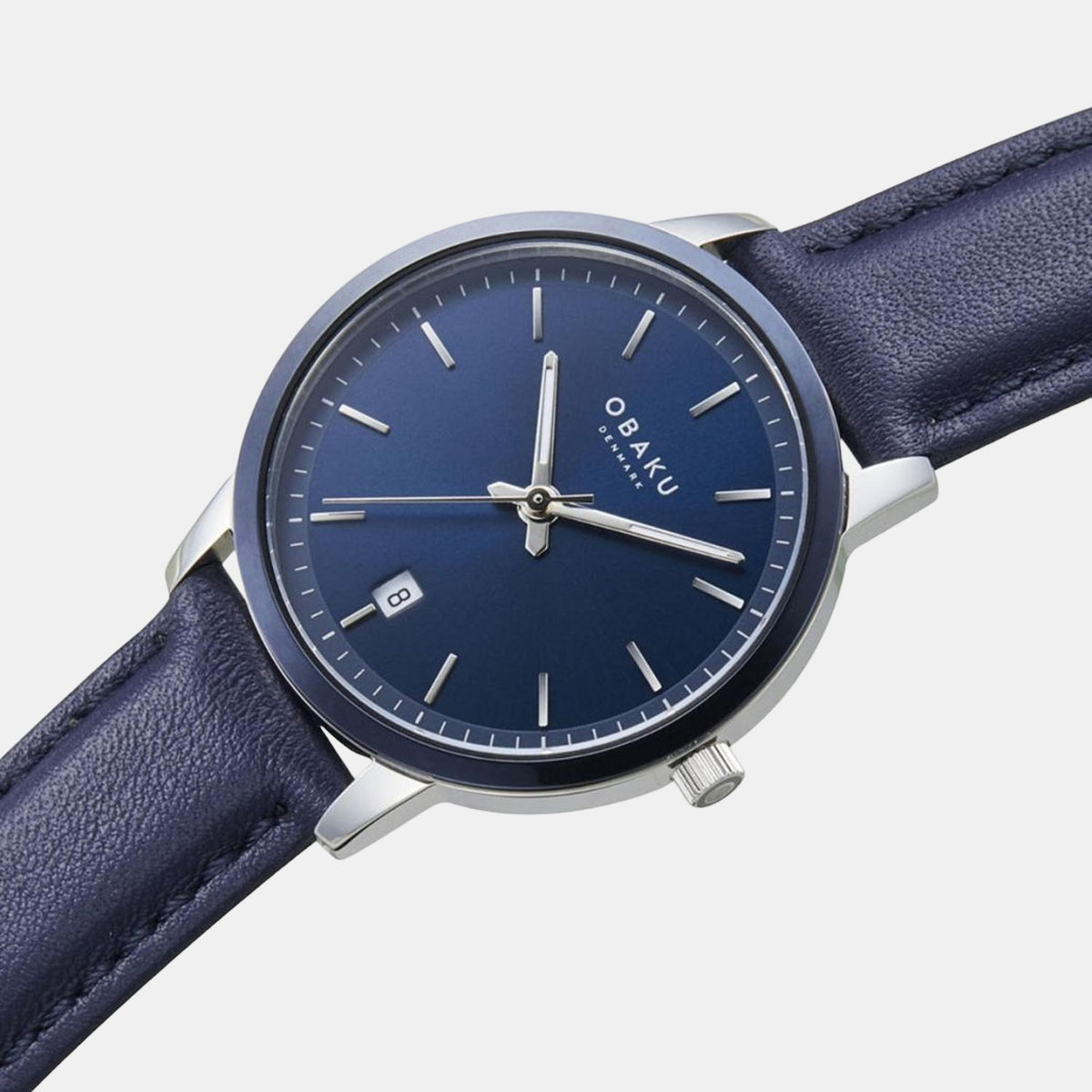 Obaku Leather Blue watch