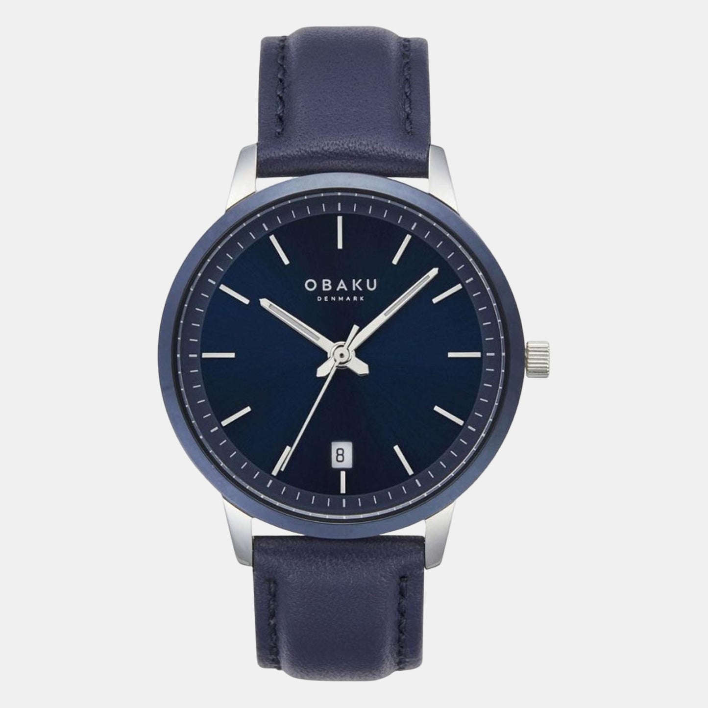 Male Blue Analog Leather Watch V270GDHLRL