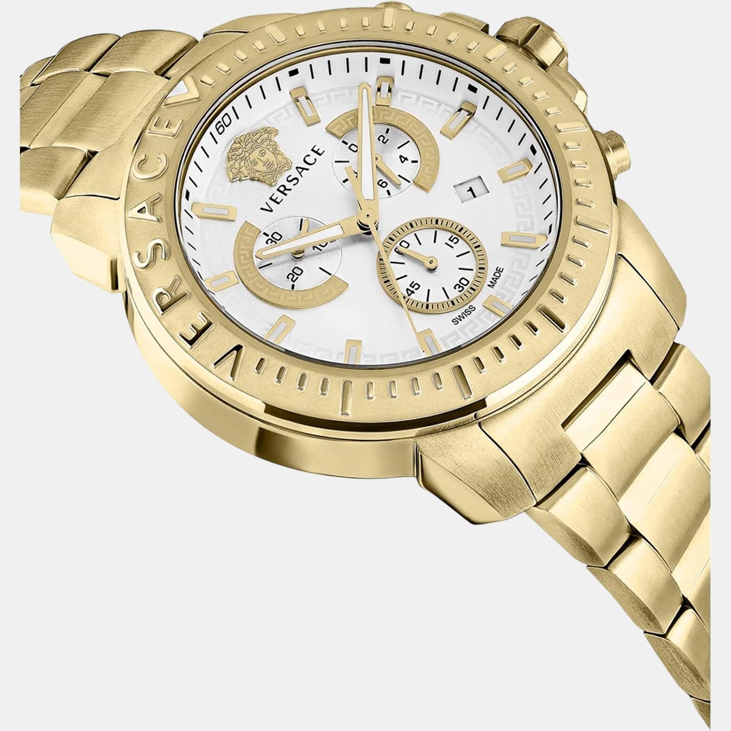 Versace Men Round Silver watch