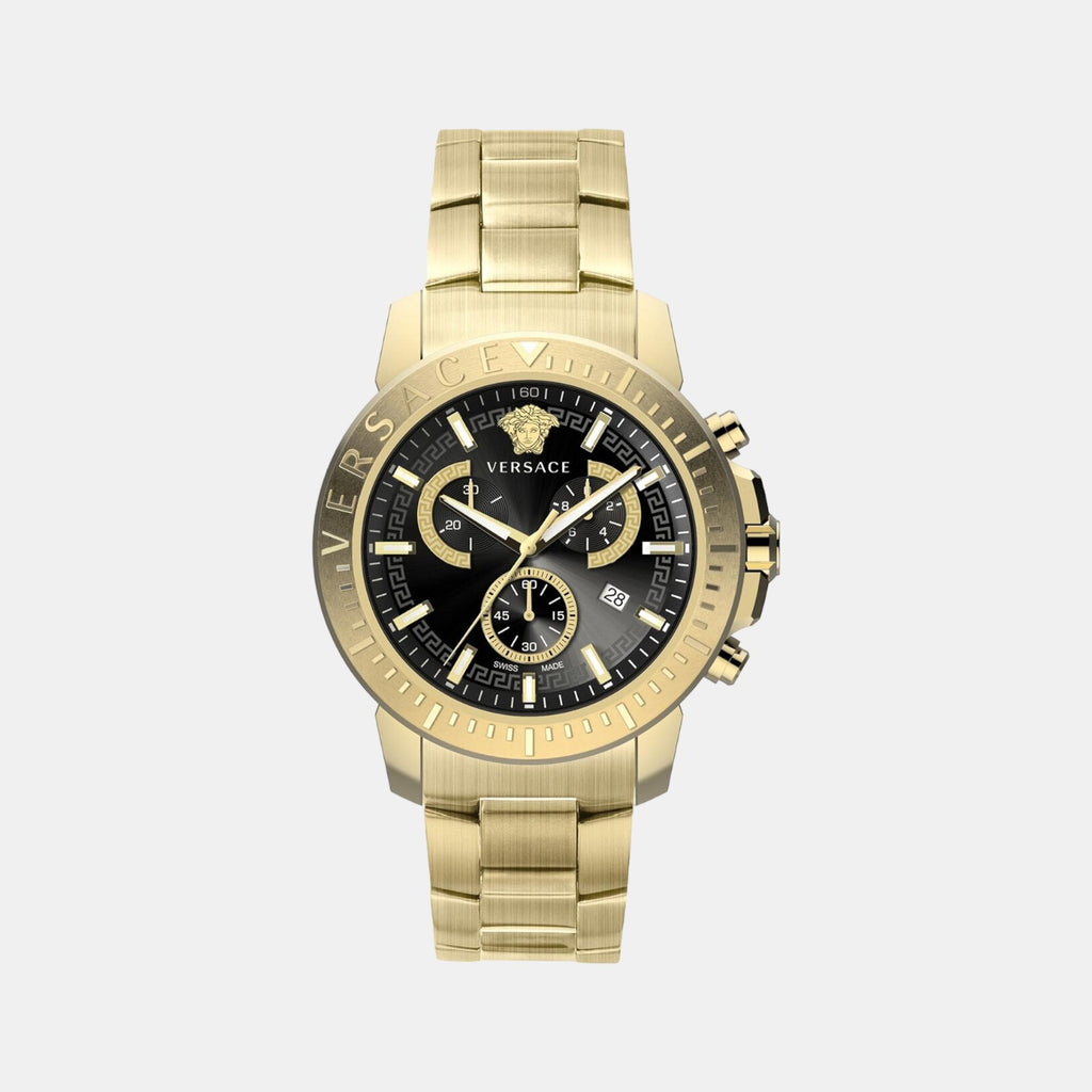 Versace Round Black Chronograph watch