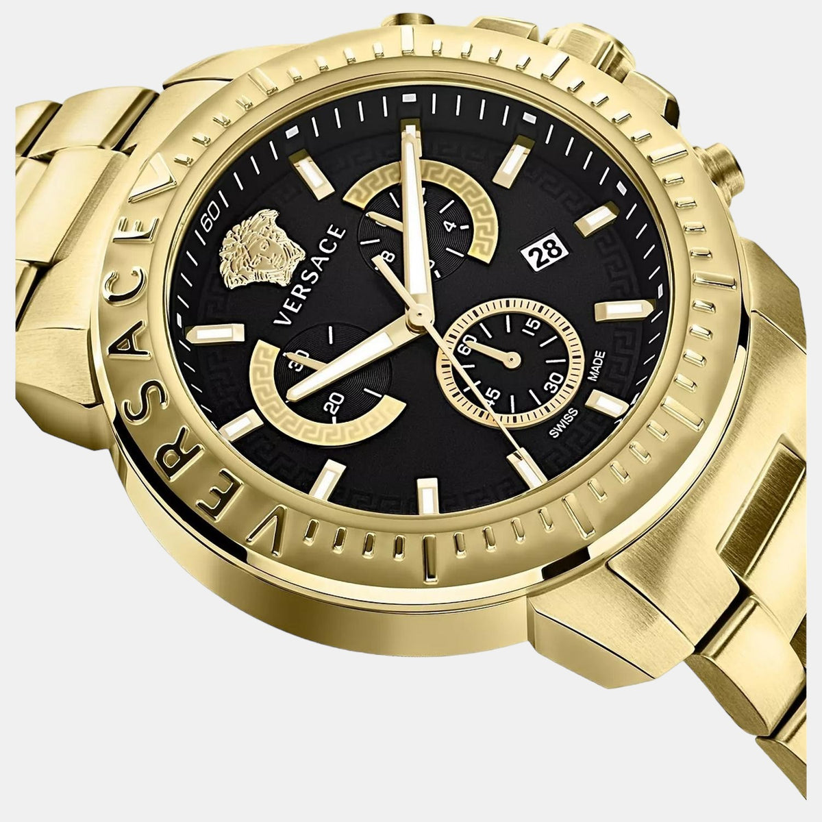 Versace Men Round Black watch