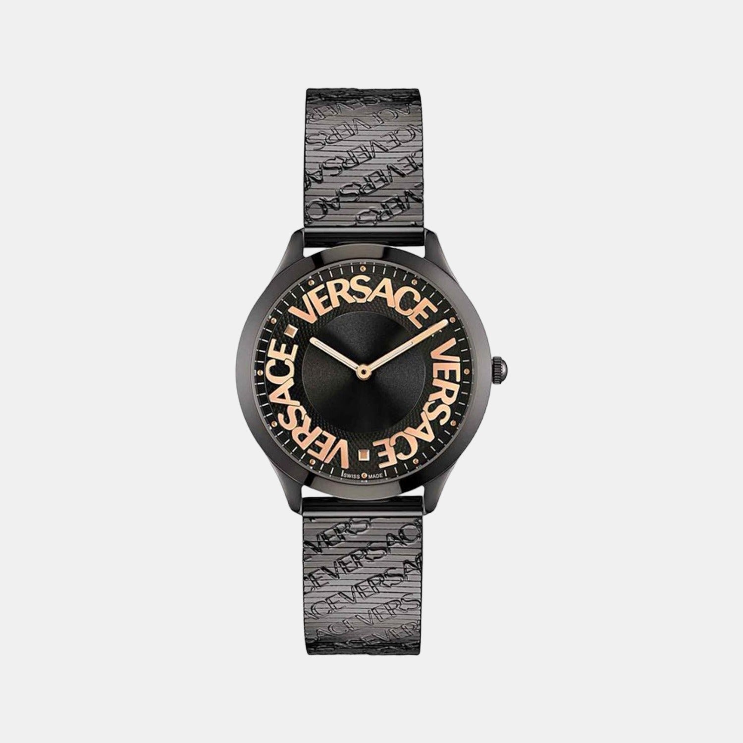 Versace Round Black Analog watch