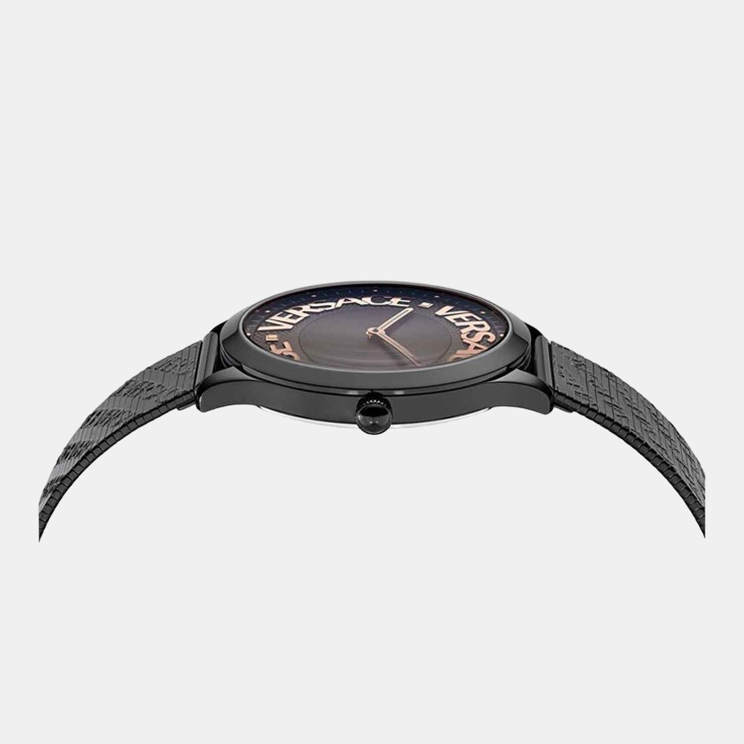 Versace Women Round Black watch