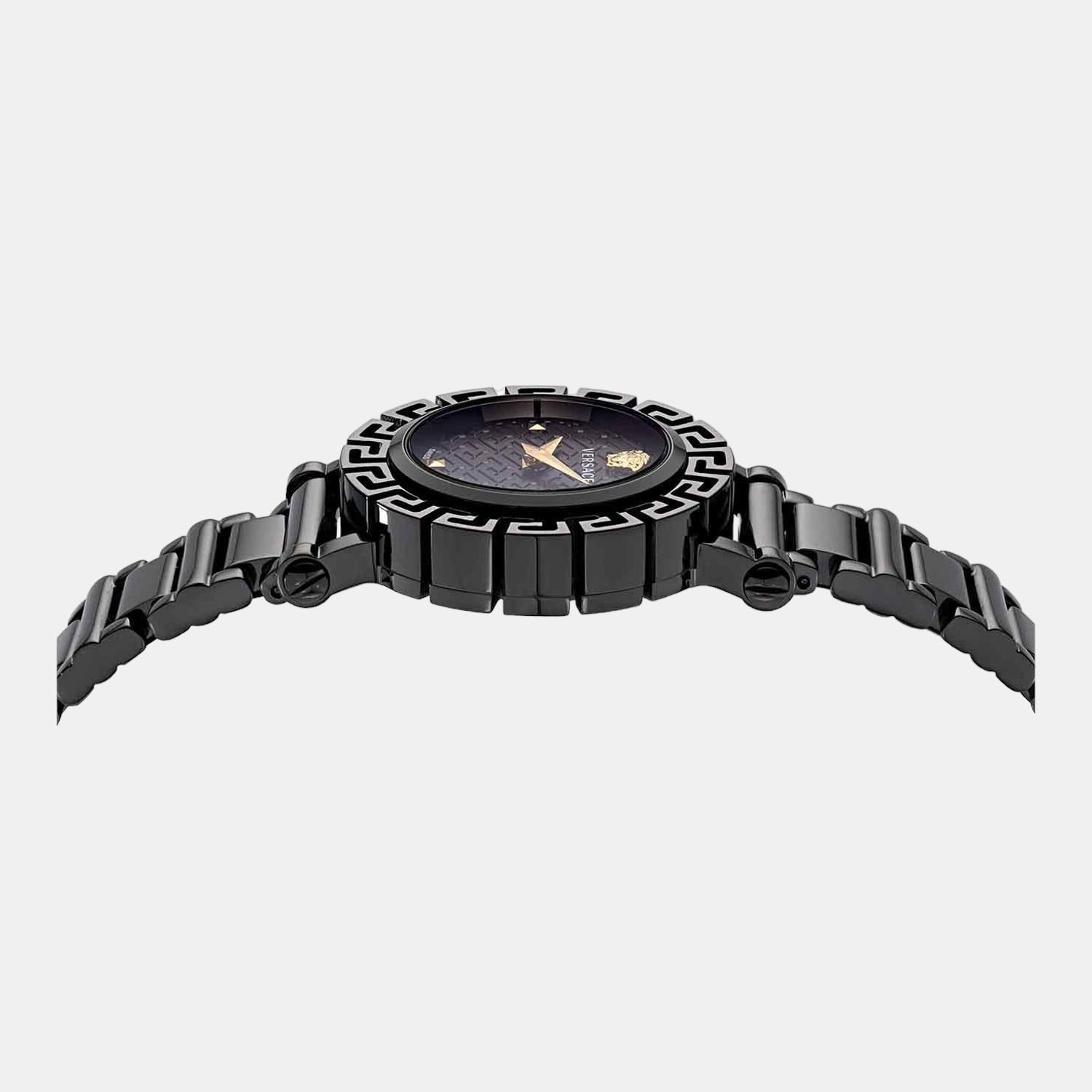 Versace Women Round Black watch