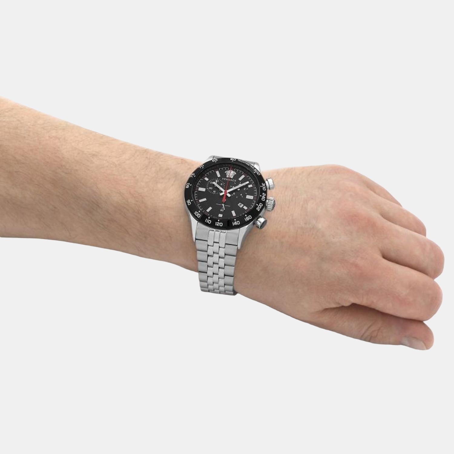 Versace Stainless Steel Black watch