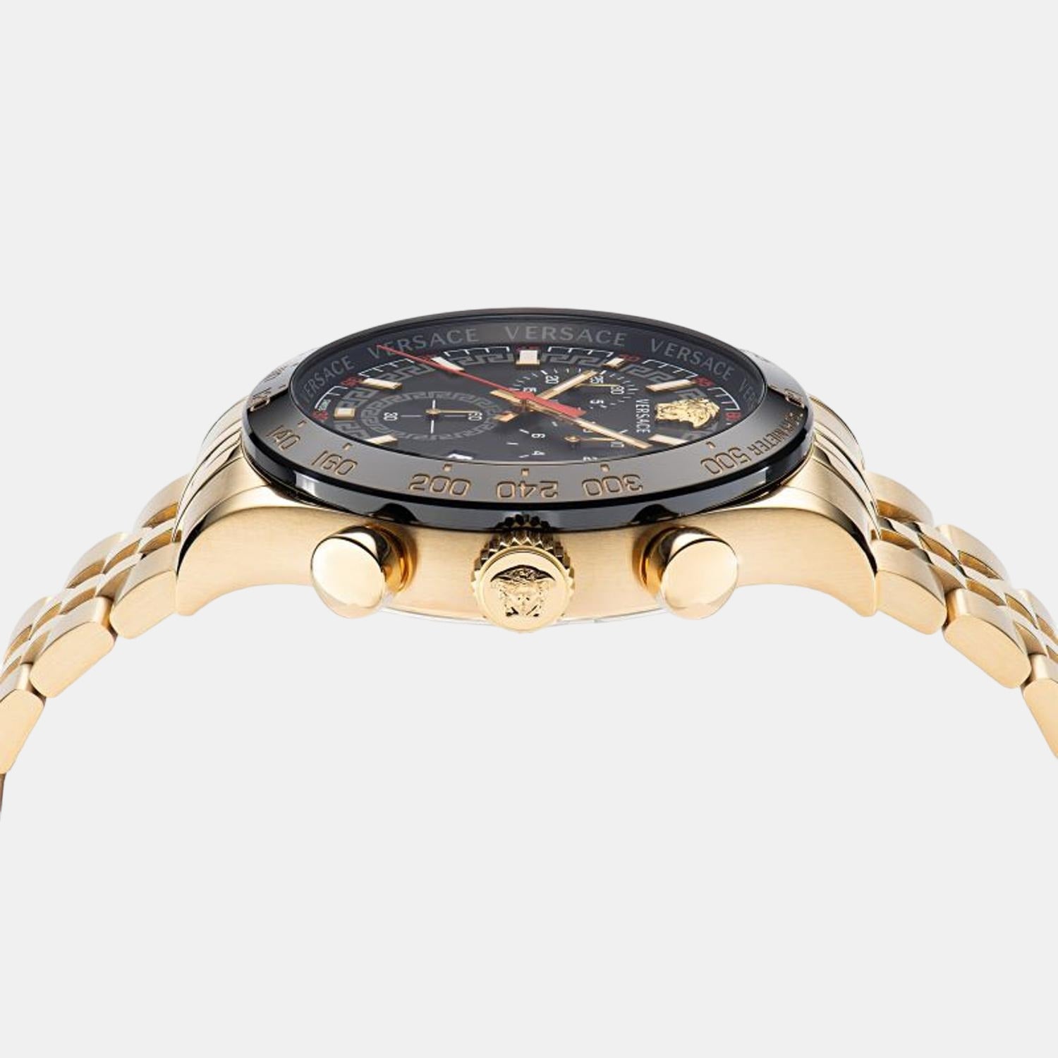 Versace Men Round Black watch