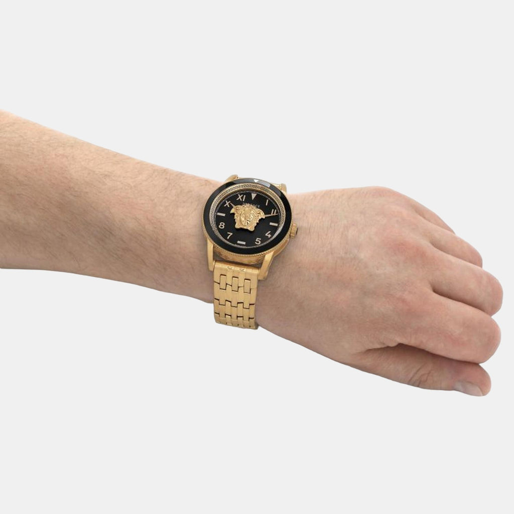 Versace Men Round Black watch