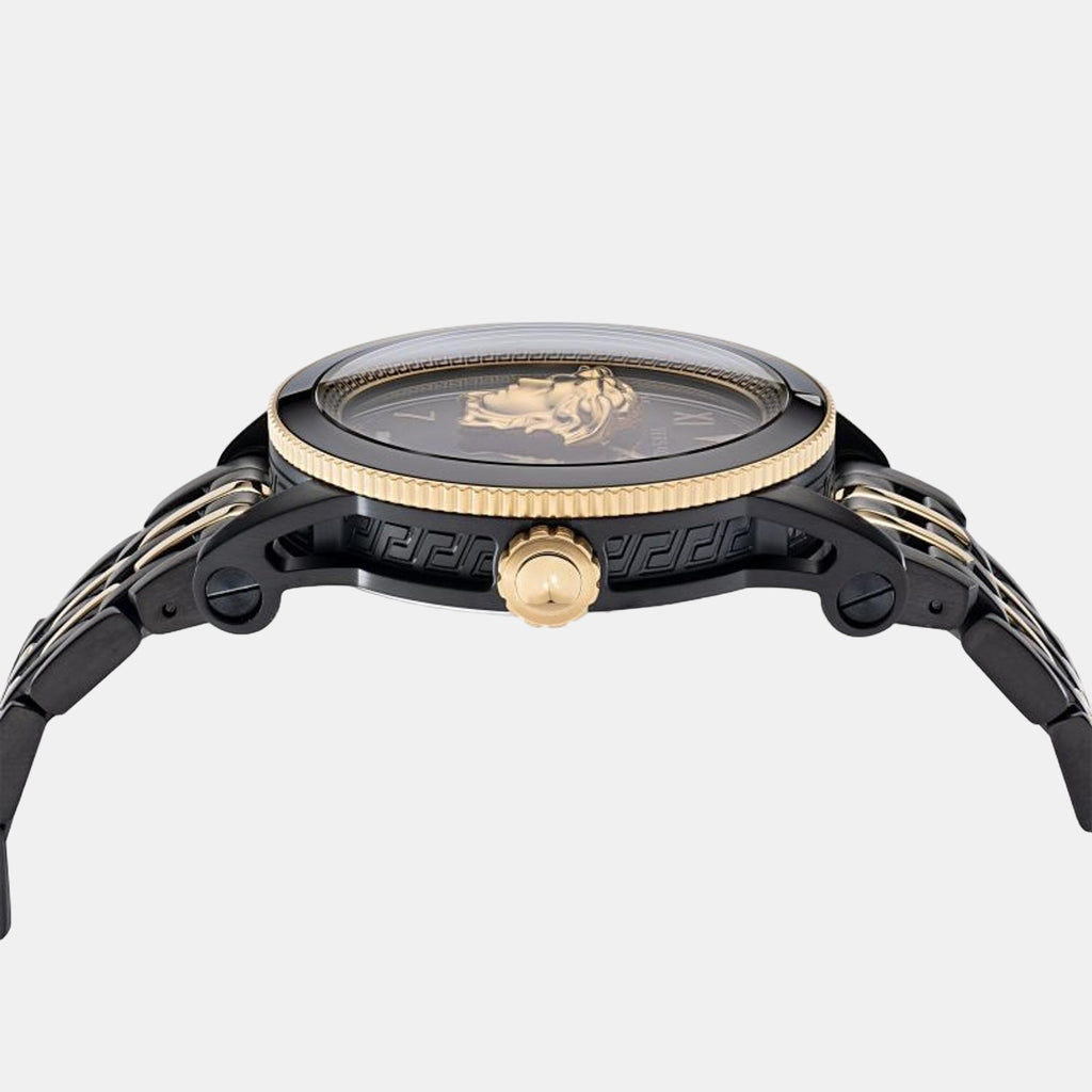 Versace Men Round Black watch