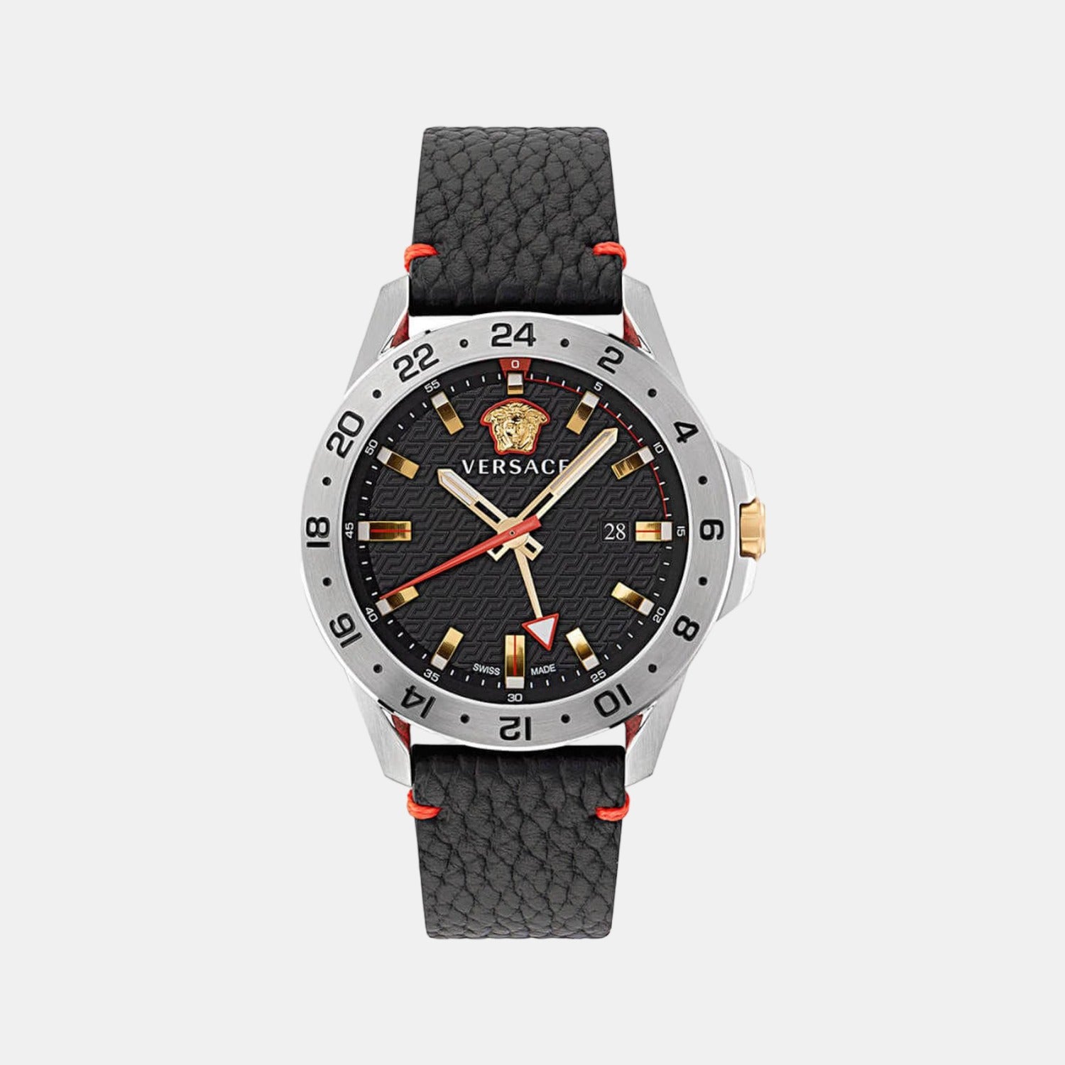 Male Black Analog Leather Watch VE2W00122
