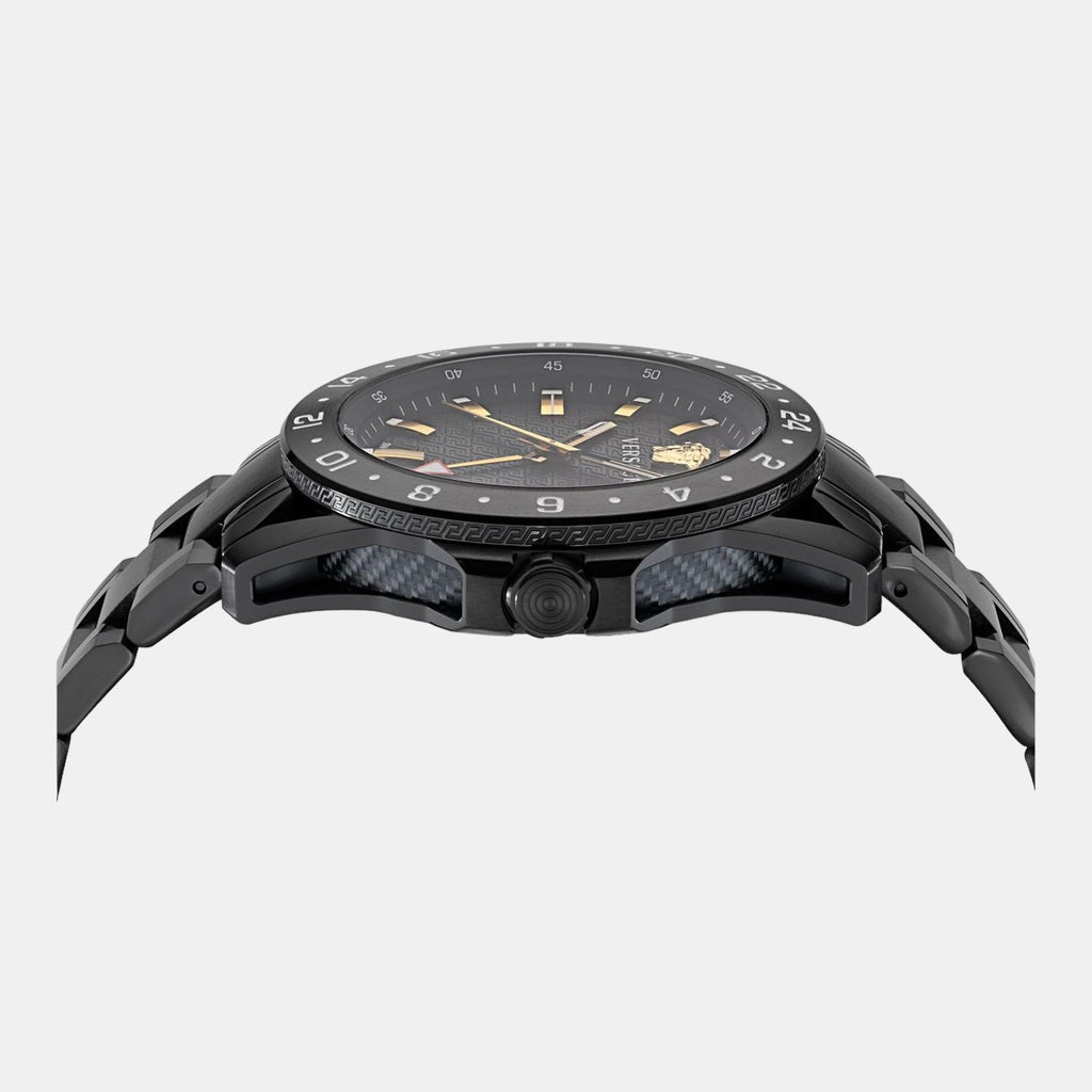 Versace Men Round Black watch