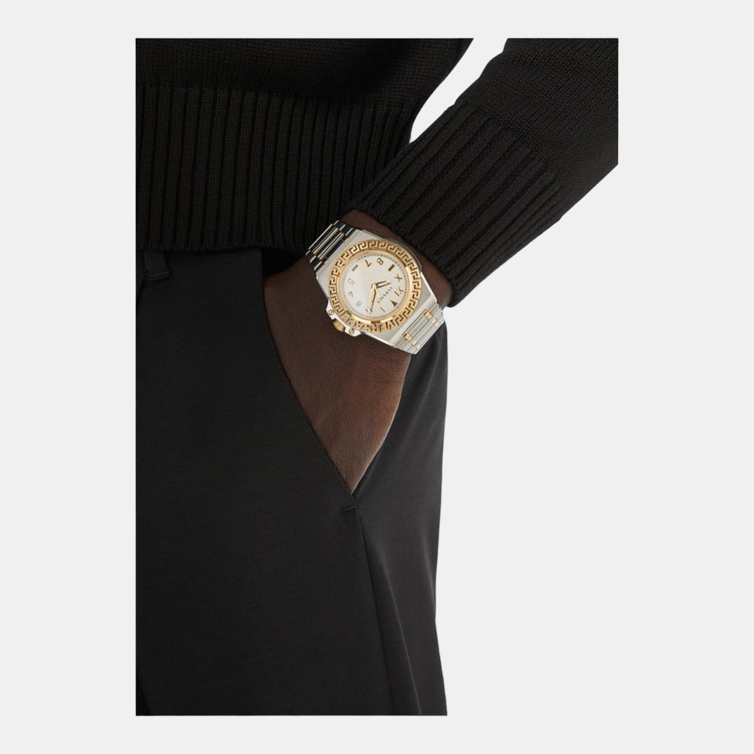 Versace Stainless Steel Round watch