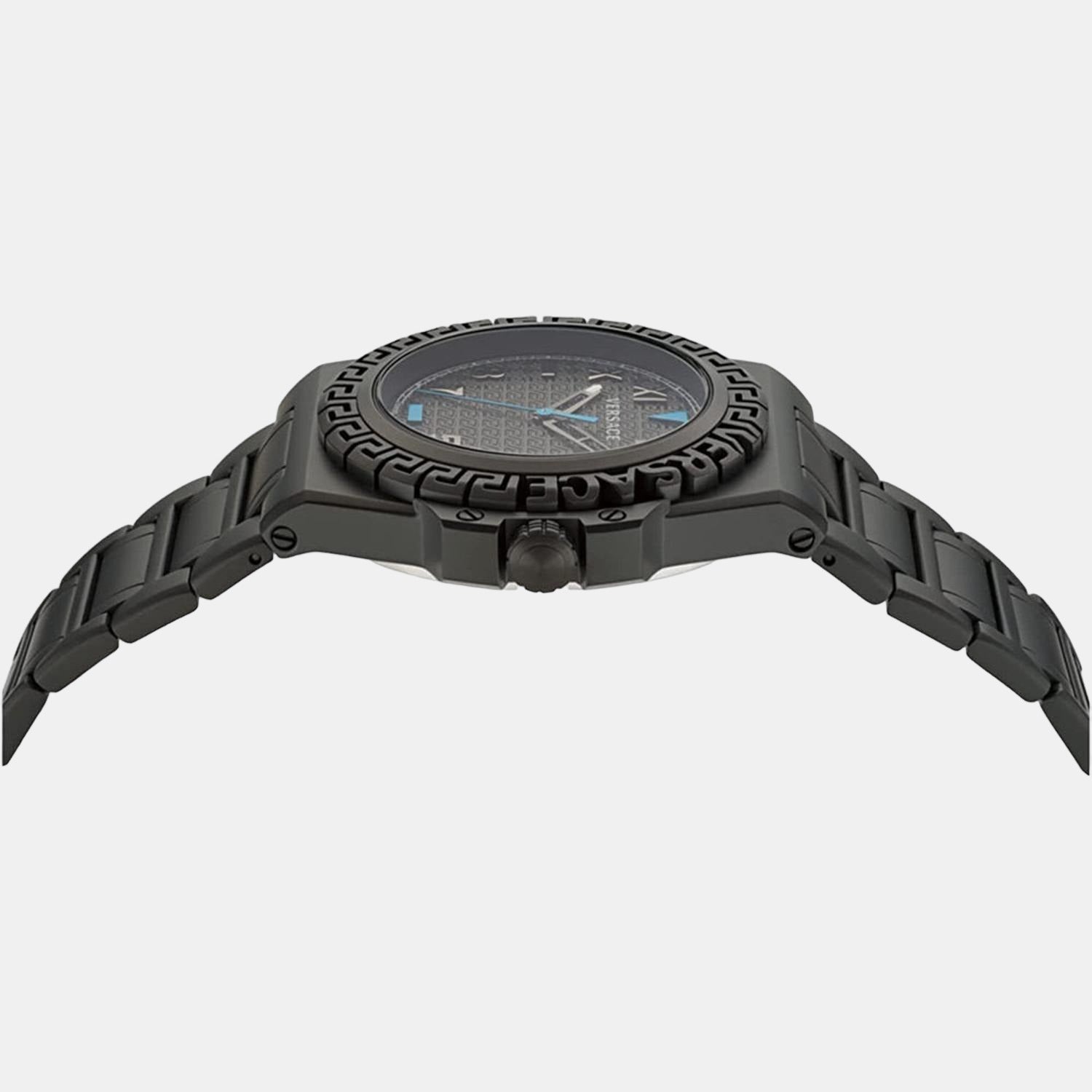Versace Men Round Black watch