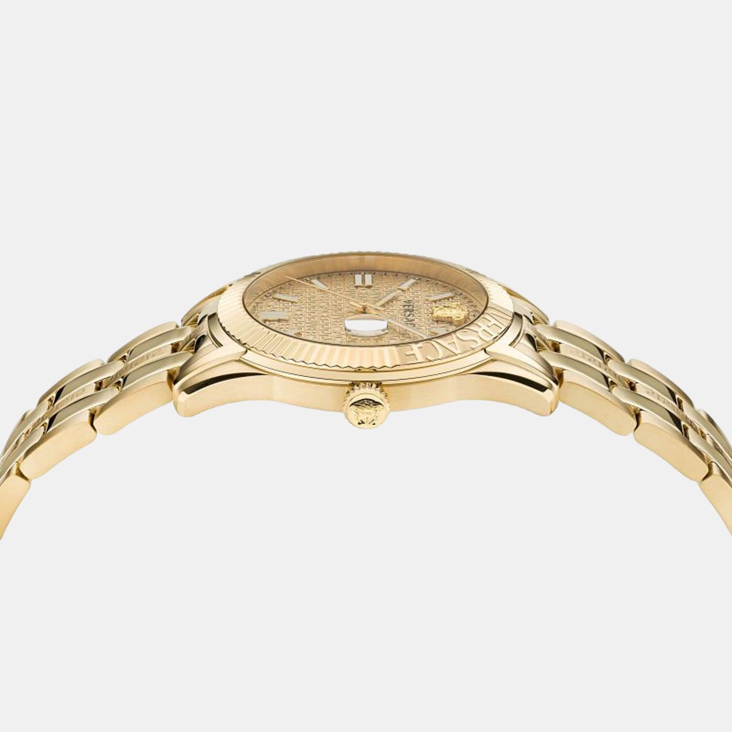 Versace Men Round Gold watch