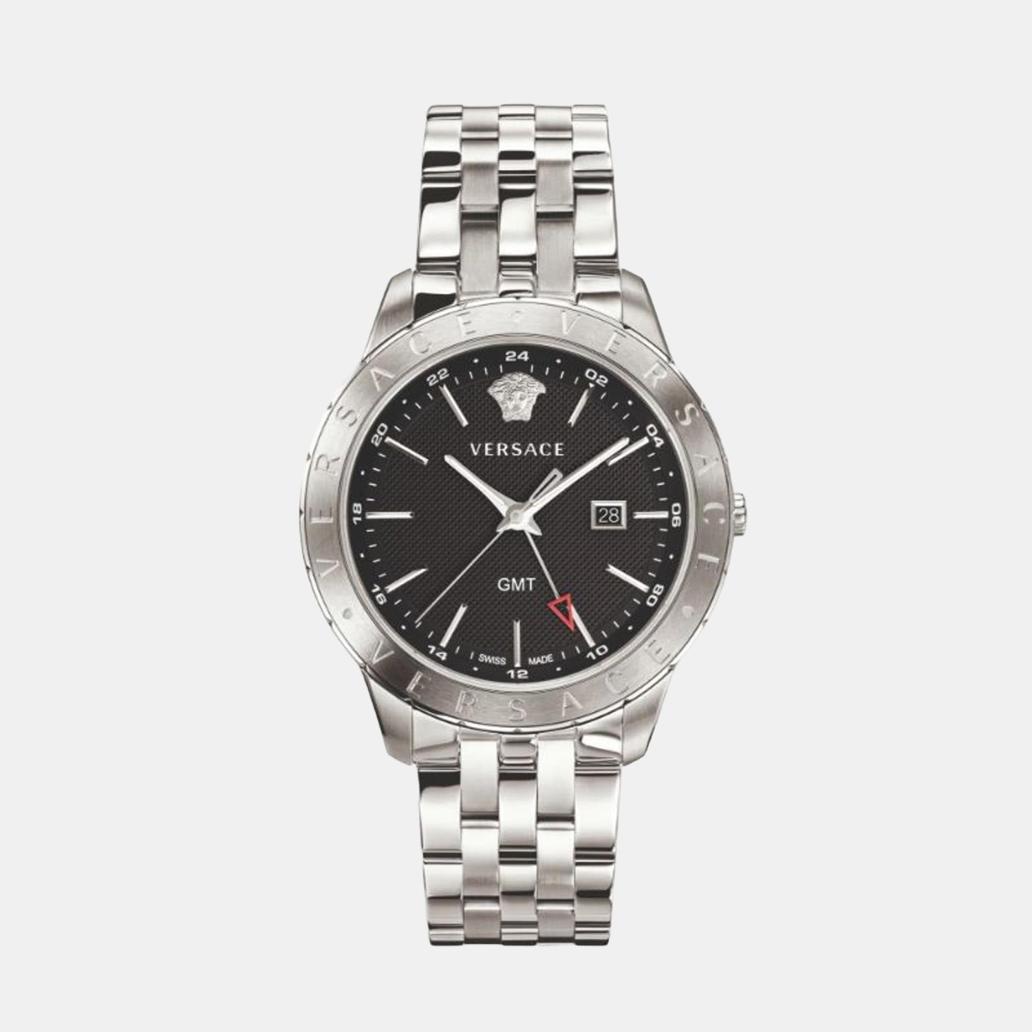 Versace Men Round Black watch