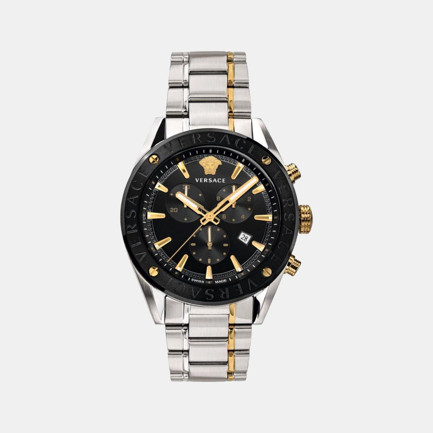 Versace Round Black Chronograph watch