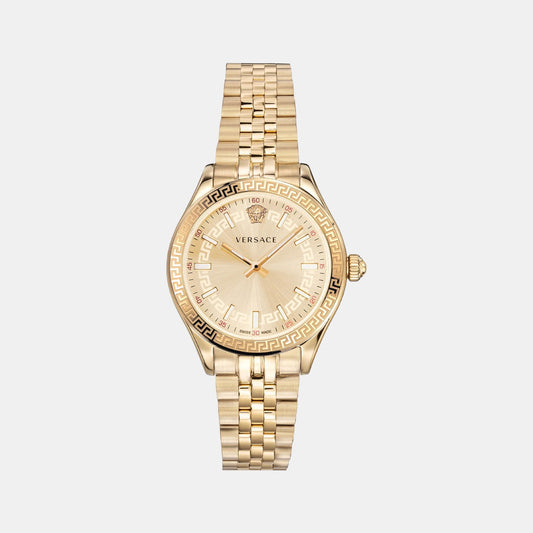 Female Gold Analog Stainless Steel Watch VEHU00720