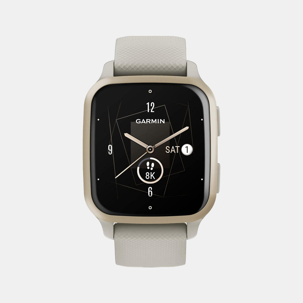 Female Amoled Smart Watch VENU SQ 2 MUSIC FRENCH GRAY CREAM GOLD 010-02700-82