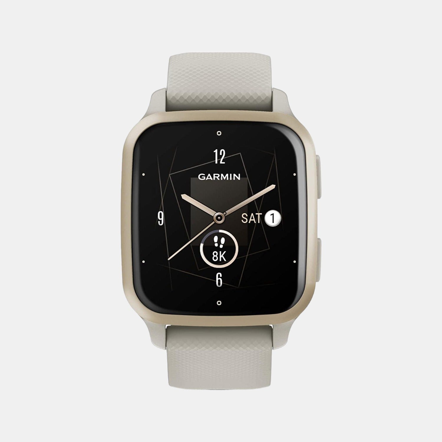 Female Amoled Smart Watch VENU SQ 2 MUSIC FRENCH GRAY CREAM GOLD 010-02700-82