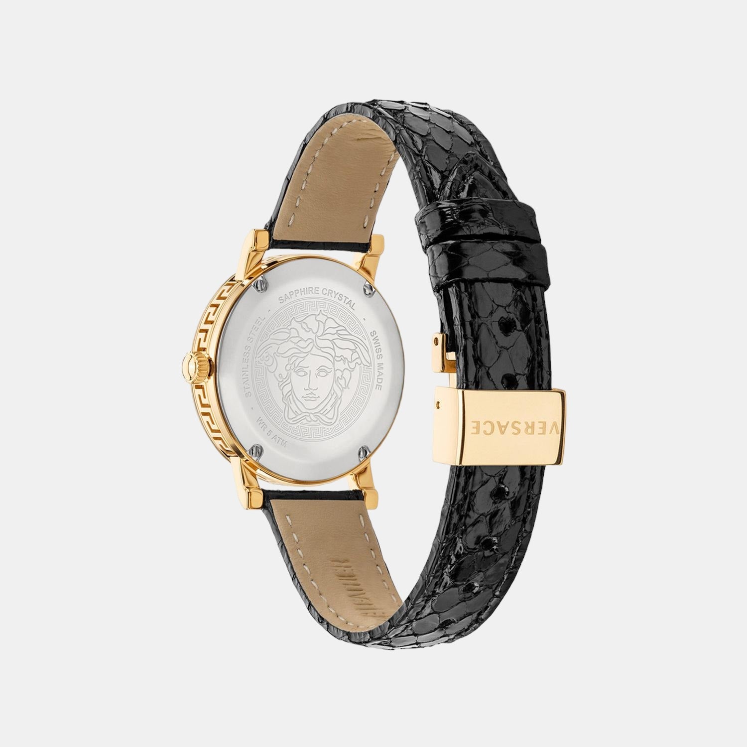 Black versace 2024 women's watch