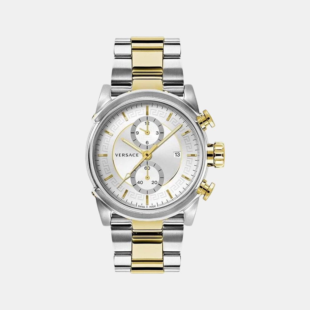 Versace Round Silver Chronograph watch
