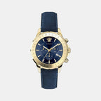Versace Round Blue Chronograph watch