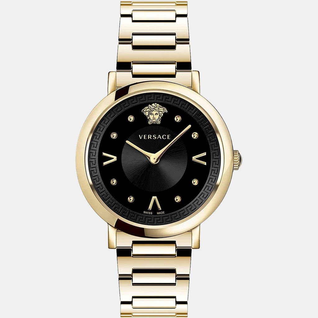 Versace Women Round Black watch