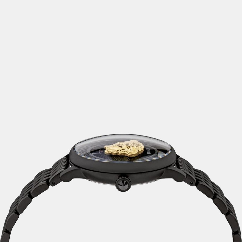 Versace Unisex Round Black watch