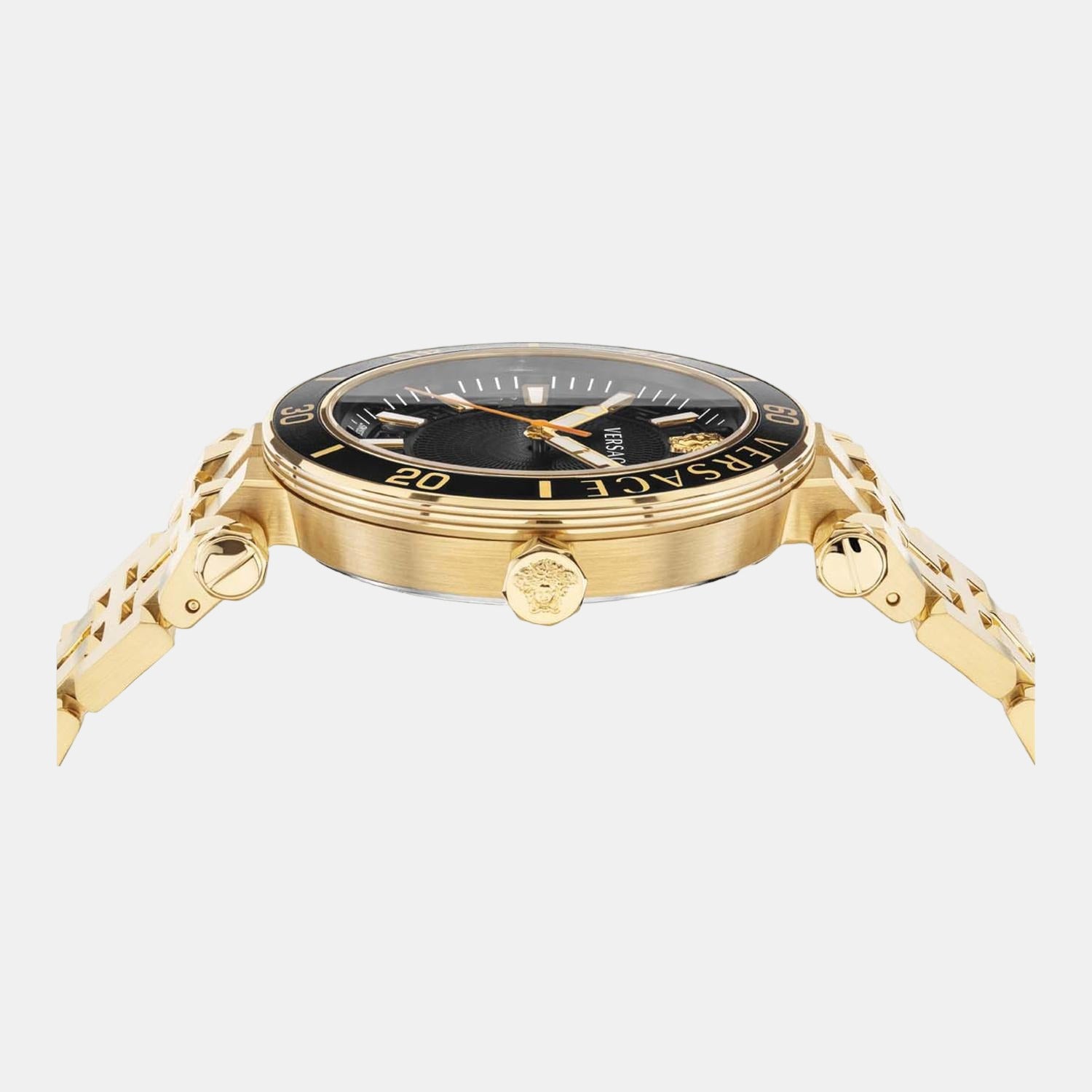 Versace Men Round Black watch