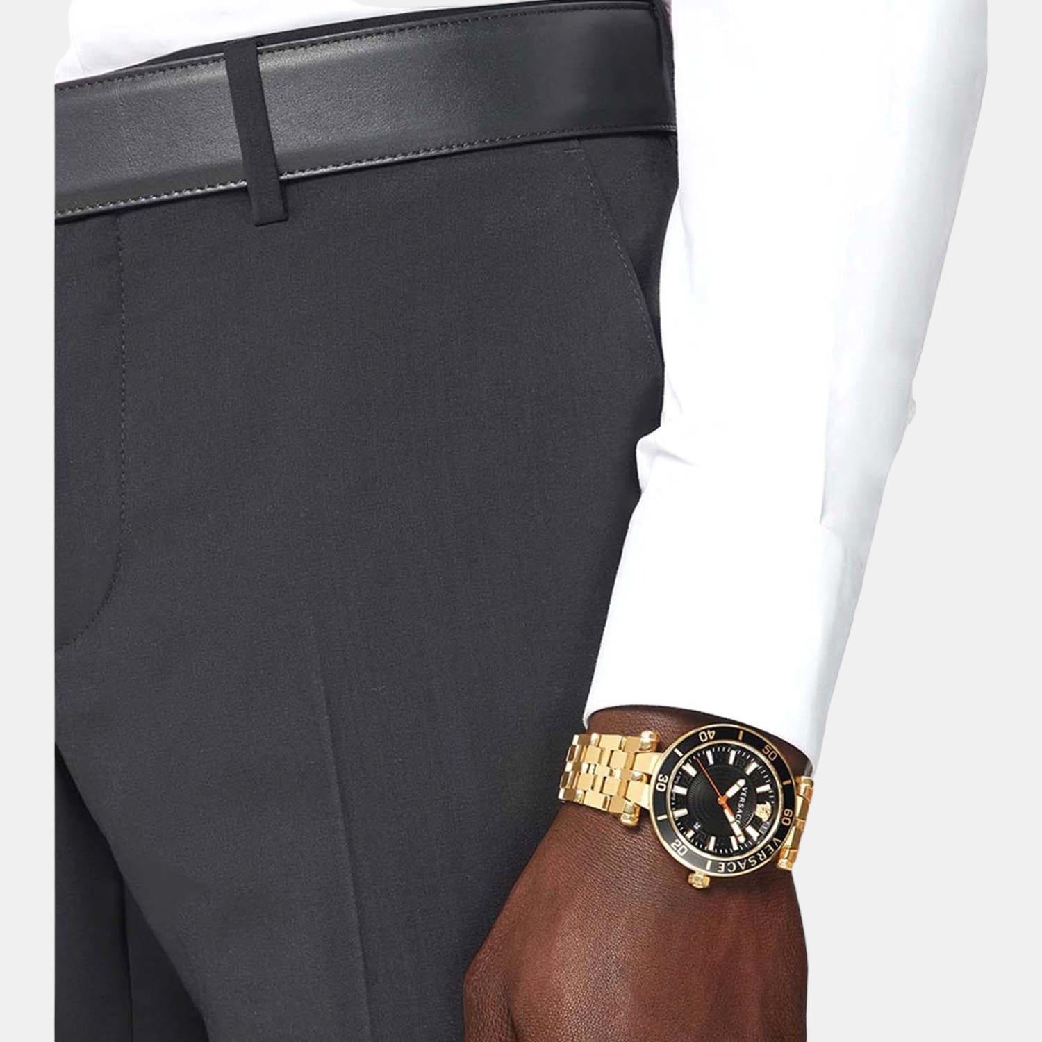 Versace Round Quartz Analog Men watch