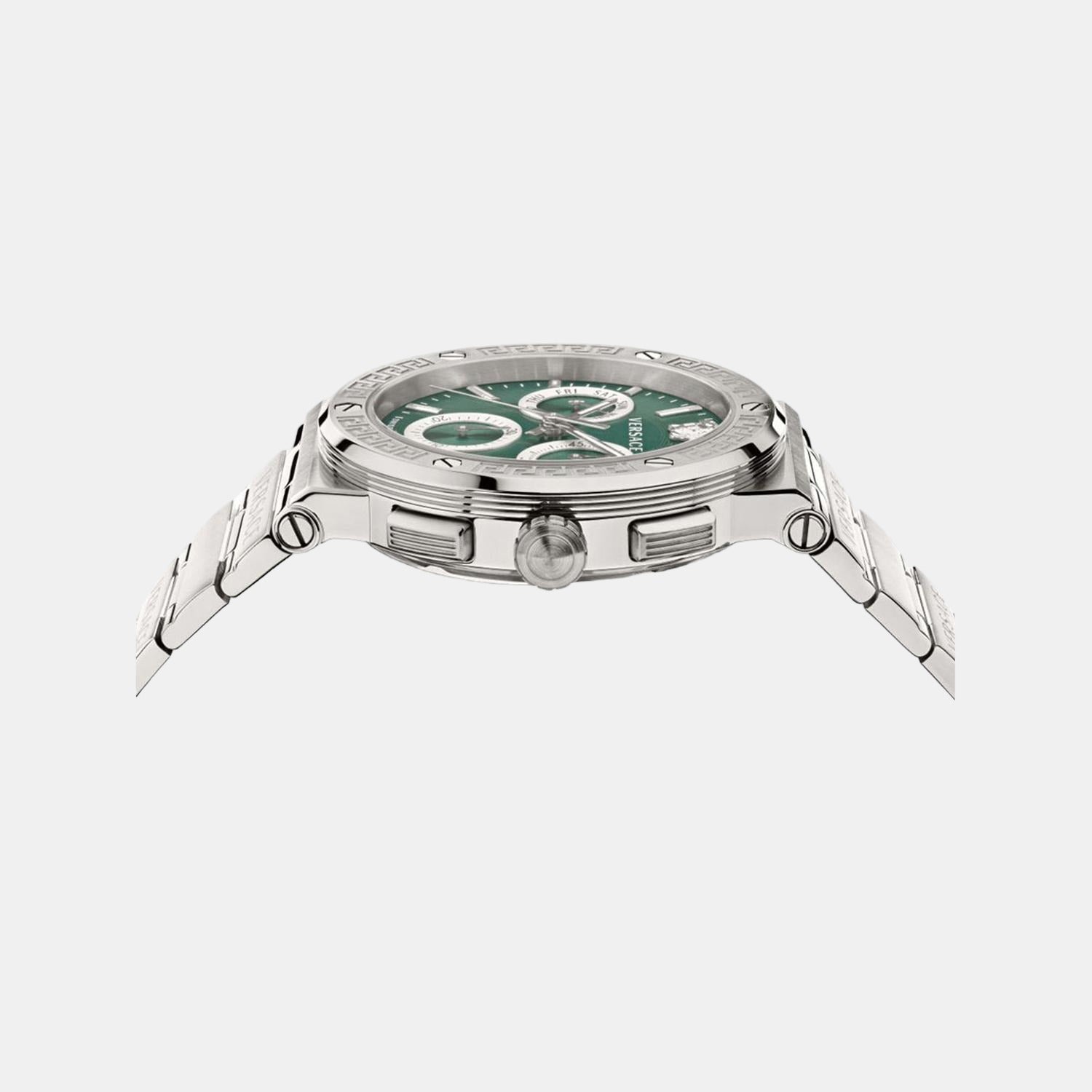 Versace Men Round Green watch
