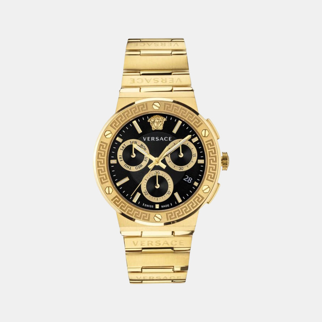Versace Round Black Chronograph watch