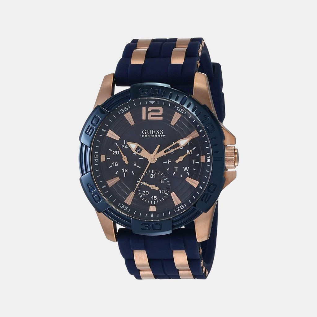 Guess Round Blue Chronograph watch