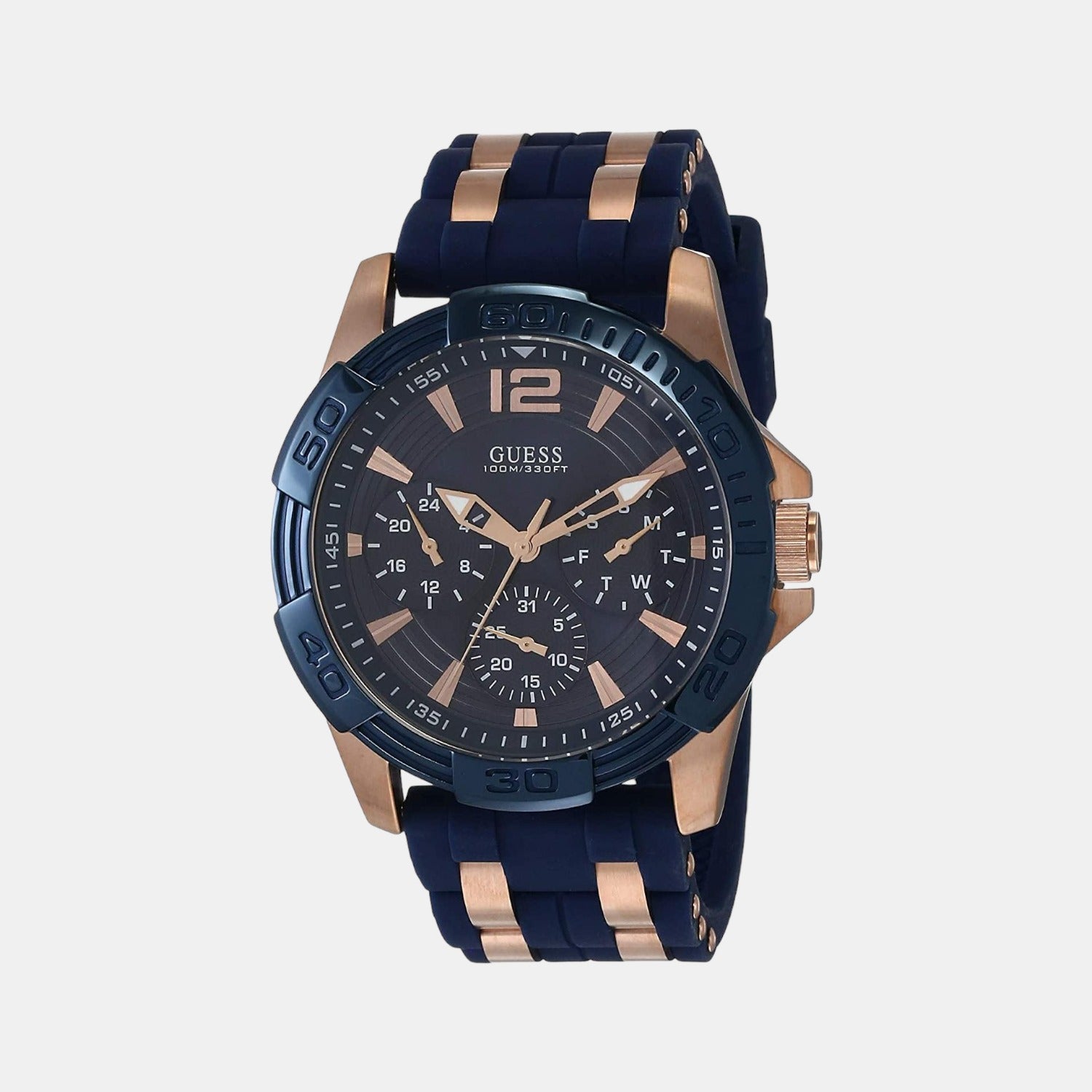 Guess Round Blue Chronograph watch
