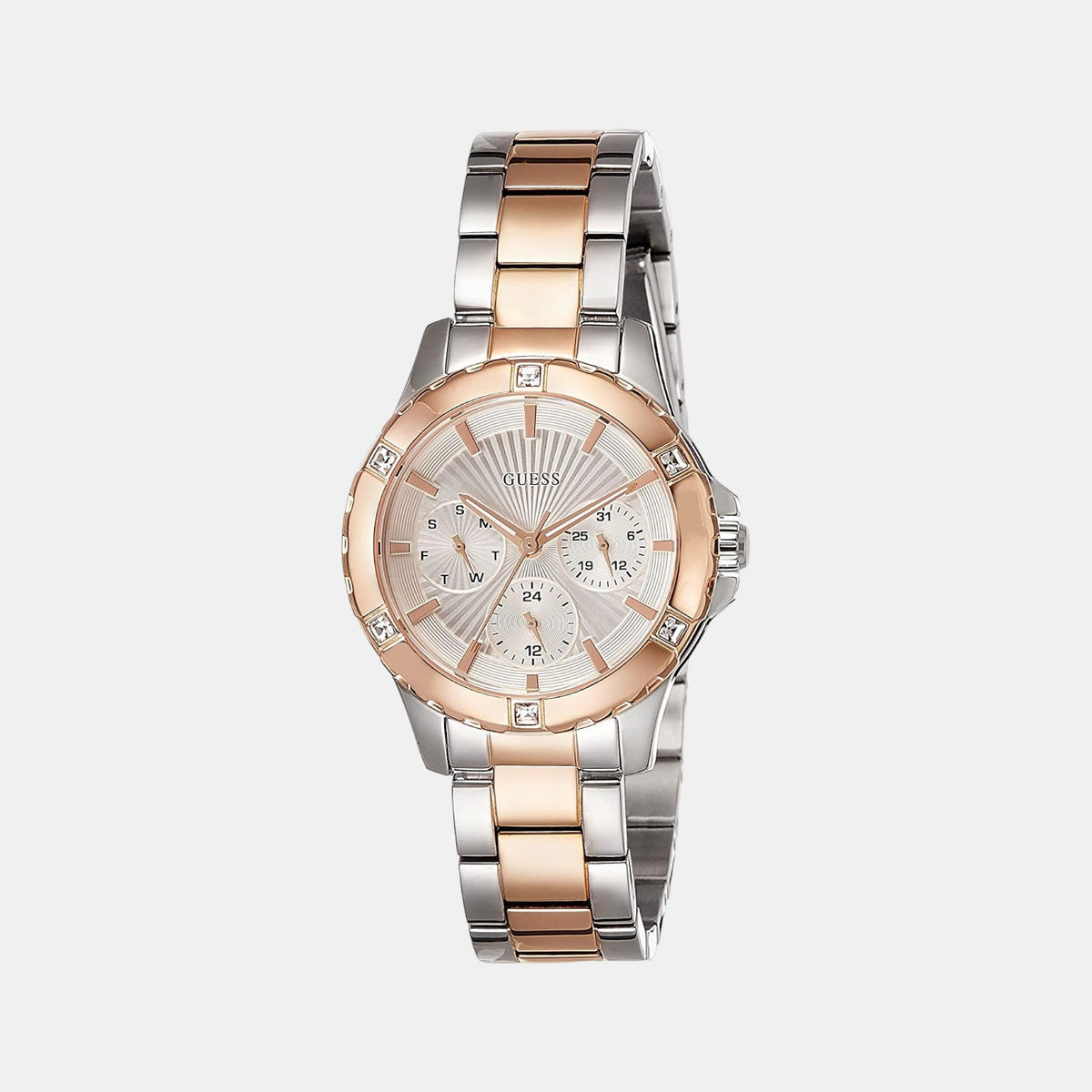 Guess Round Rose Gold Chronograph watch