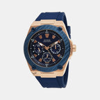 Guess Round Blue Chronograph watch