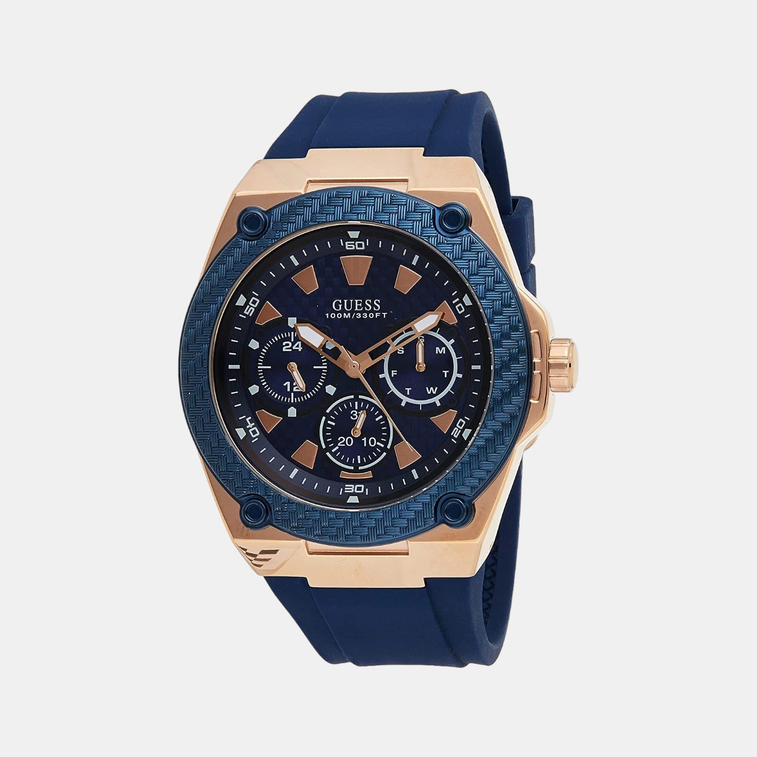 Guess Round Blue Chronograph watch