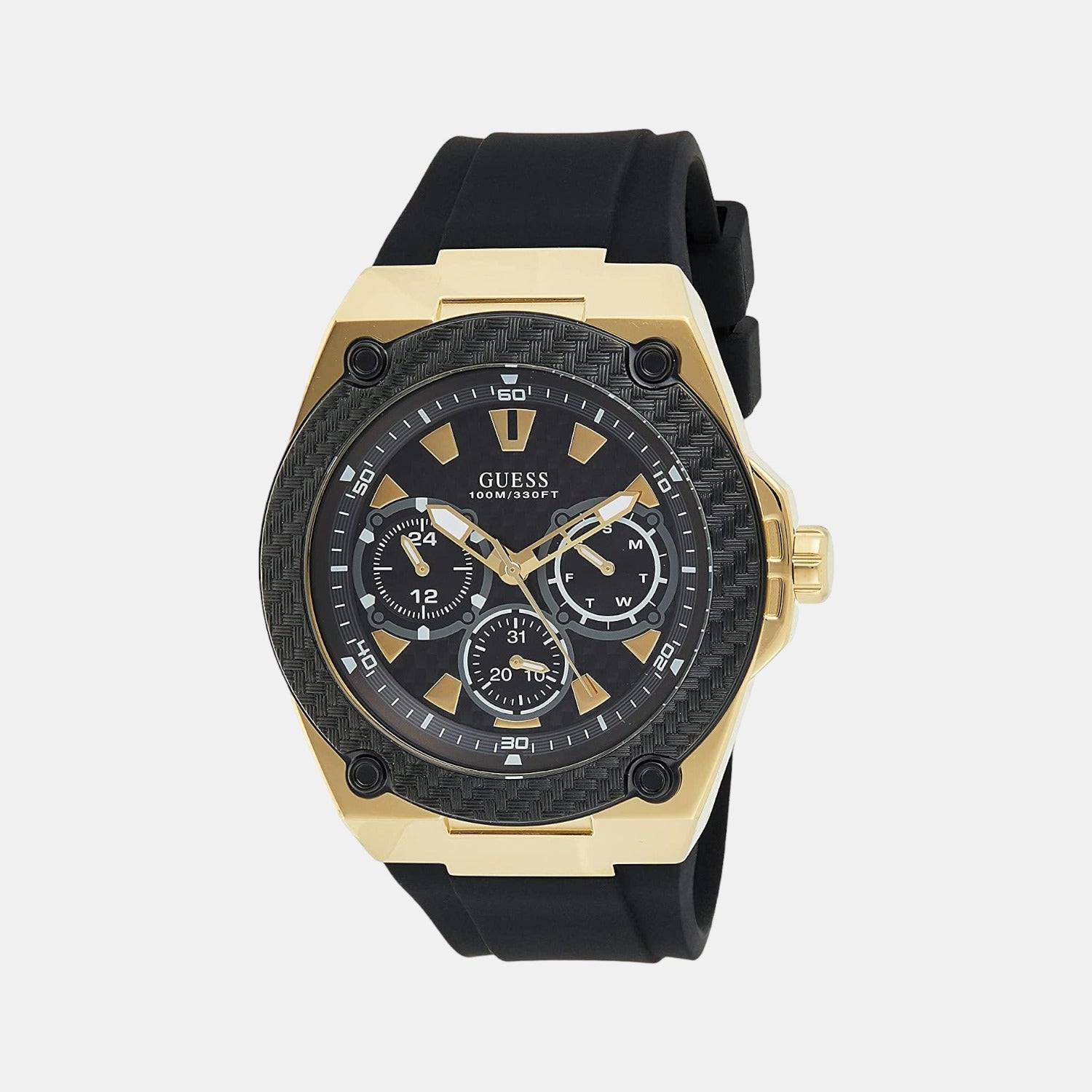 Guess Round Black Chronograph watch