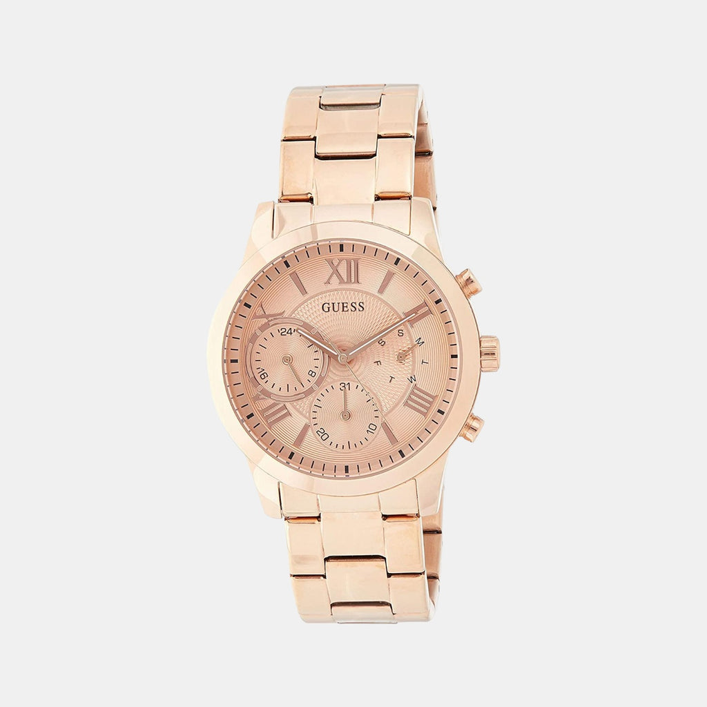 Guess Round Rose Gold Chronograph watch