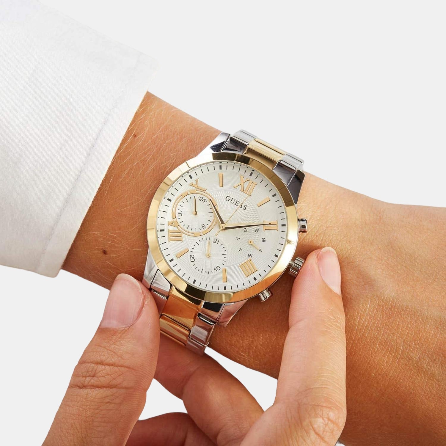 Guess Stainless Steel Round watch