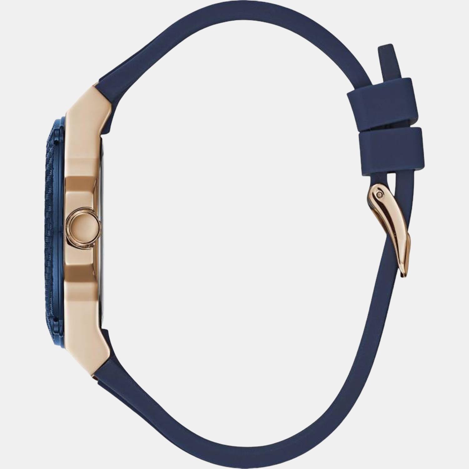 Guess Men Round Blue watch