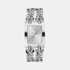 Guess Rectangular Silver Analog watch