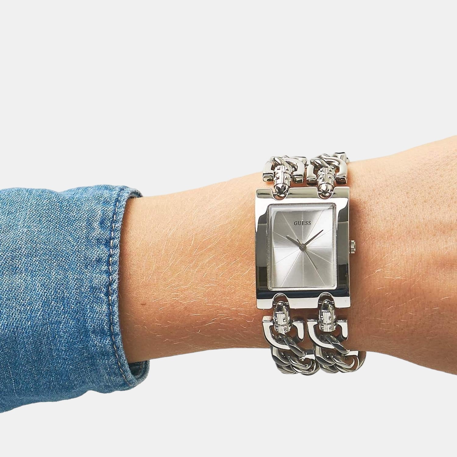 Guess Stainless Steel Rectangular watch