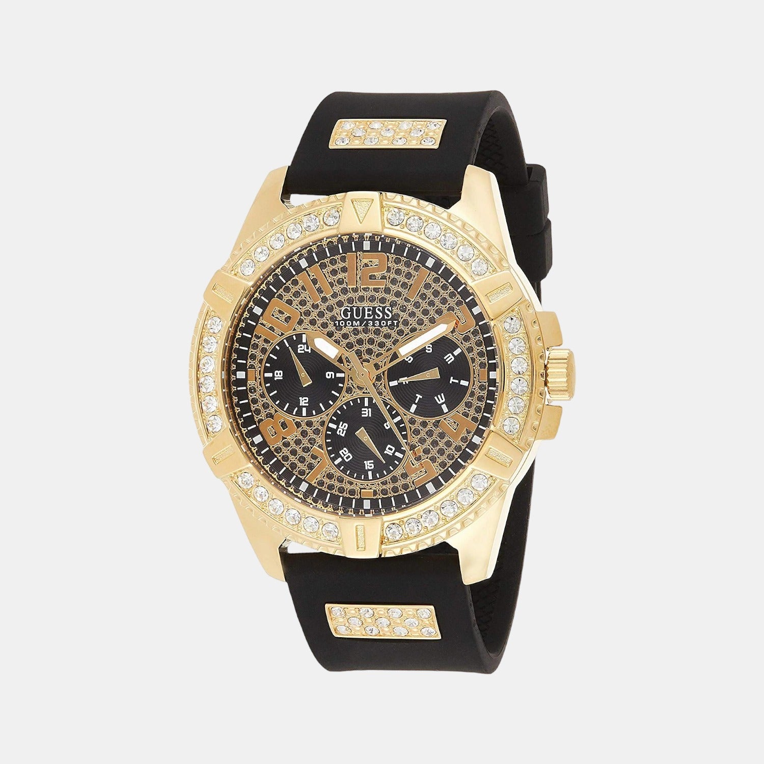 Guess Round Black Chronograph watch