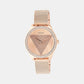 Female Rose Gold Analog Stainless Steel Watch W1142L4