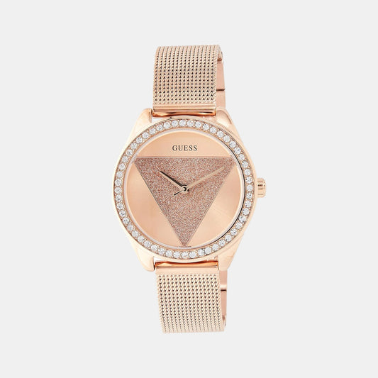 Female Rose Gold Analog Stainless Steel Watch W1142L4