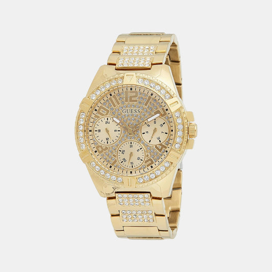 Female Gold Stainless Steel Chronograph Watch W1156L2